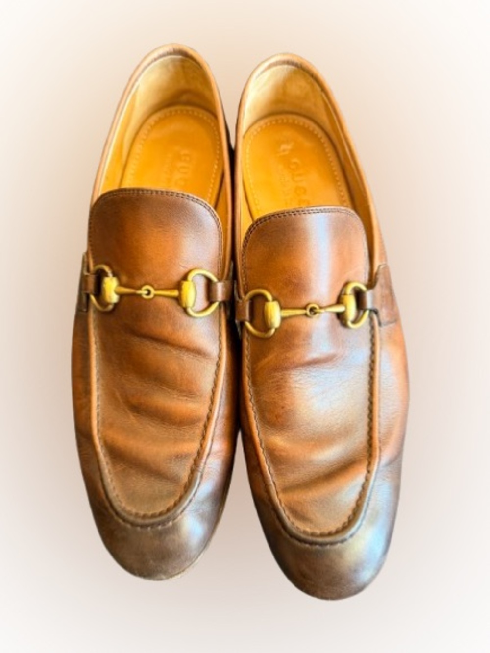 Gucci Horsebit Loafers Brown Leather Made In Italy Vintage Slip On Shoes Size 8